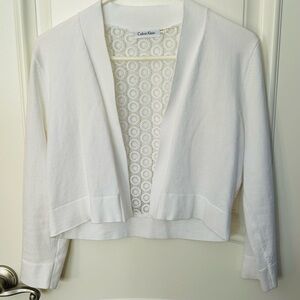Calvin Klein Shrug with Crochet Detail